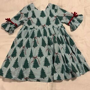 Pink chicken Christmas tree dress